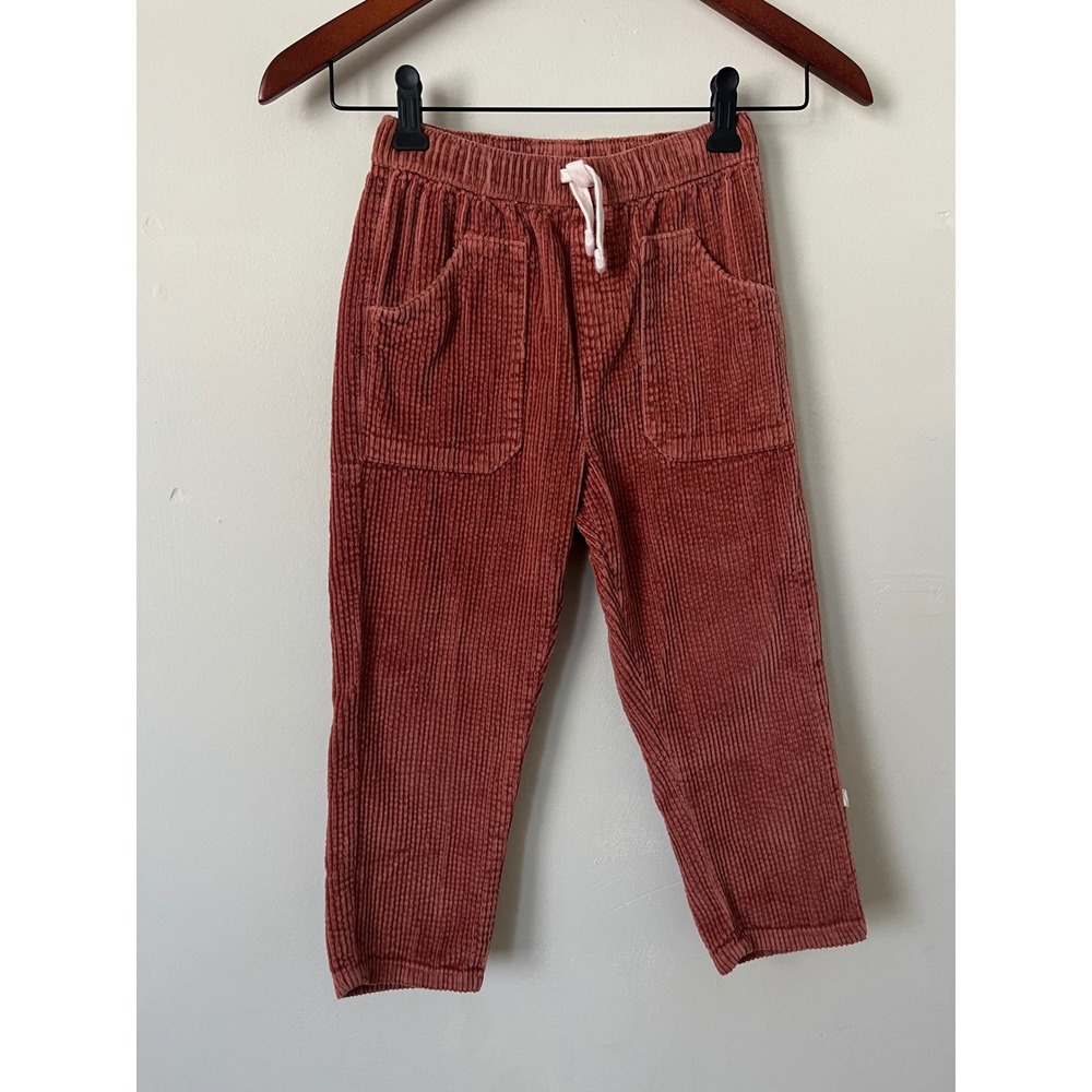 Easy Peasy Kids 4T Organic Cotton Corduroy Pants Rust Terracotta Boys Girls